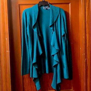 Karen Scott Teal Color Cardigan